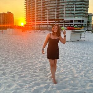 Athletic Black Mini Dress